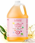 Brittanie's Pure Organic Castile Liquid Olive Oil Soap Refill, Dead Sea Salt, 1 Gallon | Face, Body Wash, Dishes, Pets & Laundry | Vegan & Gluten Free Non-GMO