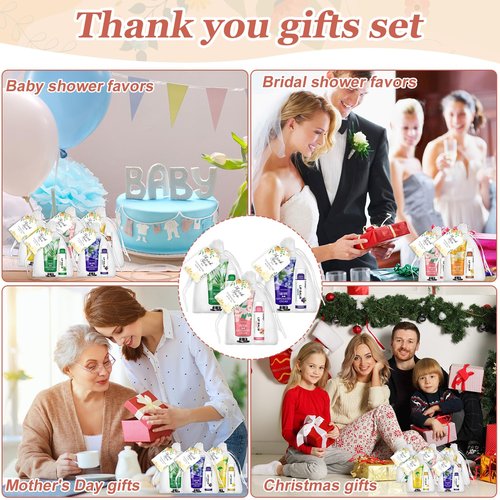 30 Pack Bulk Hand Cream and Bulk Lip Balm Sets, Easter Basket Stuffers, Wedding Favors for Guests with Thank You Card and Organza Bags, Mothers Day Gifts, Teacher Appreciation Gifts and Nurse Gift
