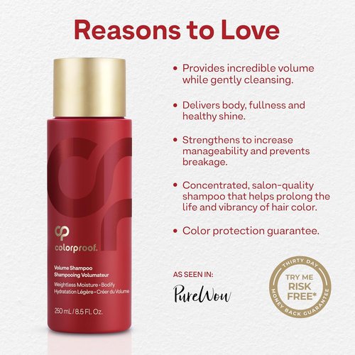 Colorproof Volume Shampoo - Sulfate-Free Formula with White Nectarine Scent for Women | 10.1 oz