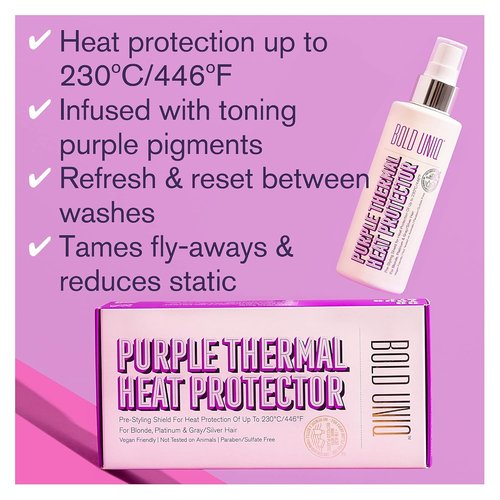 Regine Switzerland Heat Protectant Spray - Thermal Shield for Blonde, Platinum & Gray Hair | Minimizes Brassiness & Protects Damaged Hair