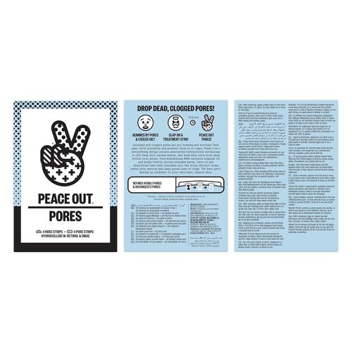 Peace Out Pore Strips - Hydrocolloid Blackhead Remover for Nose & Face | Oil Absorbing, Retinol Infused (8 Count)