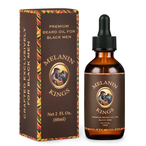 Melanin Kings Beard Oil for Black Men - 100% Natural Formula with Ancient African Ingredients - 2fl. Oz. | Kenyan Sandalwood Scent