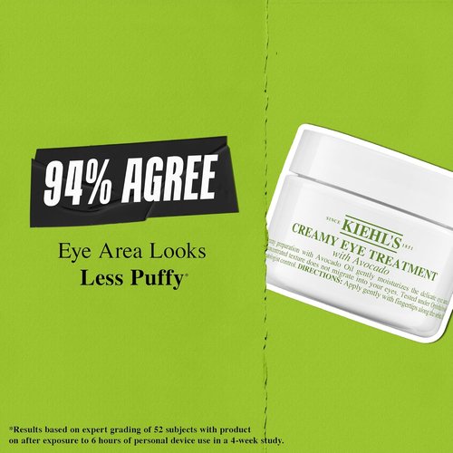 Kiehl's Avocado Eye Treatment - Under Eye Cream for Puffiness & Dark Circles | Caffeine Infused, 99% Natural