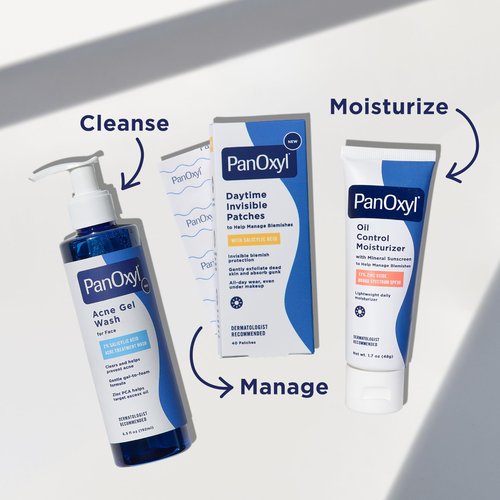 PanOxyl Acne Gel Wash, 2% Salicylic Acid, Moisturizes with Blue Algae and Aloe Vera, Mattifies with Zinc PCA, Nourishes Skin with Green Tea Extract and Betaine, with Allantoin, 6.5oz