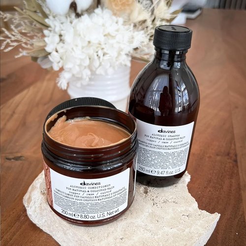 Davines Alchemic Conditioner - Copper Color Enhancing Formula | 8.81 oz for Vibrant Hair
