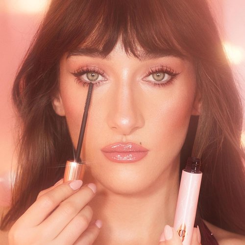 Charlotte Tilbury Pillow Talk Push Up Lashes Mascara - 24HR Lengthening & Volume - Smudge-Proof Super Black Travel Size