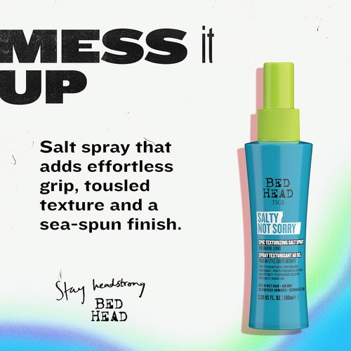 Bed Head by TIGI Texturizing Salt Spray - Achieve Natural Undone Hairstyles | 3.38 fl oz