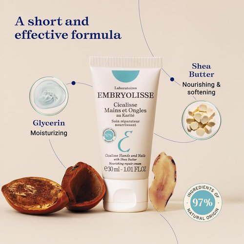 Embryolisse Cicalisse Hand and Nail Cream - Soothes Dry Skin & Strengthens Nails, 1.01 Fl Oz