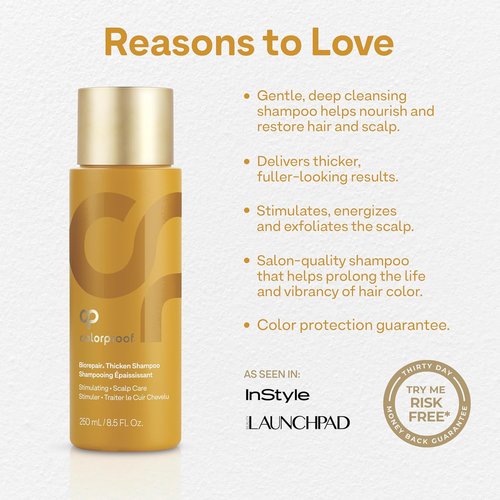 Colorproof Biorepair Thicken Shampoo - Nourishes Thinning Color-Treated Hair, Sulfate-Free & Vegan, 12 oz
