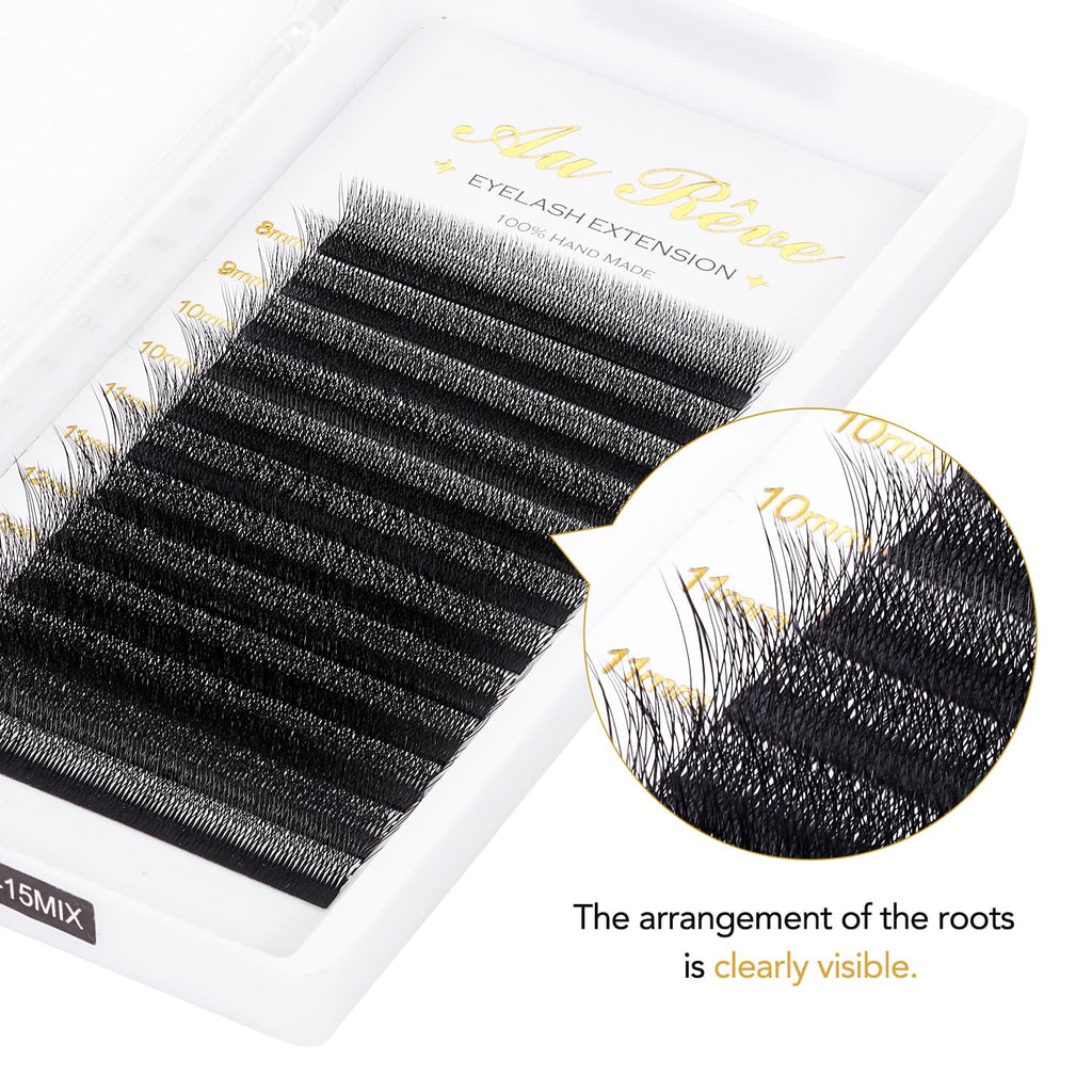 W Eyelash Extensions C Curl 0.07mm 8-15mm Mix Tray W Shaped 5D Volume Premade Fan Lashes Matte Black Cluster Easy Fans Lashes Professional Use YY Lash