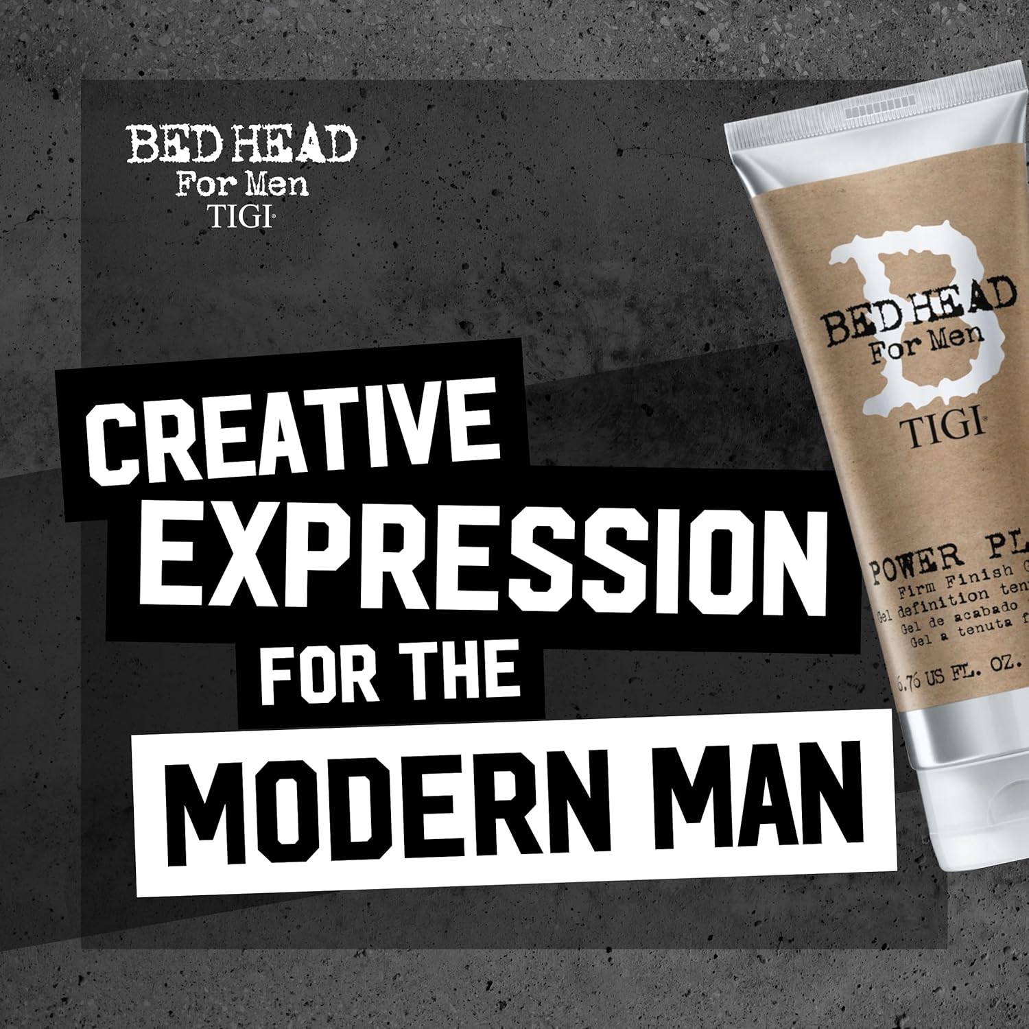 TIGI Bed Head Hair Gel for Men - Power Play 2-Pack | Firm Finish & Frizz Control, 6.76 Oz Each