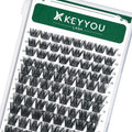 Lash Clusters 96pcs Individual Lashes Y01 D Curl 8-12MIX Cluster Lashes KEYYOU Volume Wispy Lash Extension Soft&Comfortable Easy DIY at Home(Y01,D-8-12MIX)
