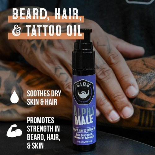 GIBS Beard Oil - Softens & Strengthens Beard Growth, Moisturizes Skin | 4 Scents, 2 Sizes