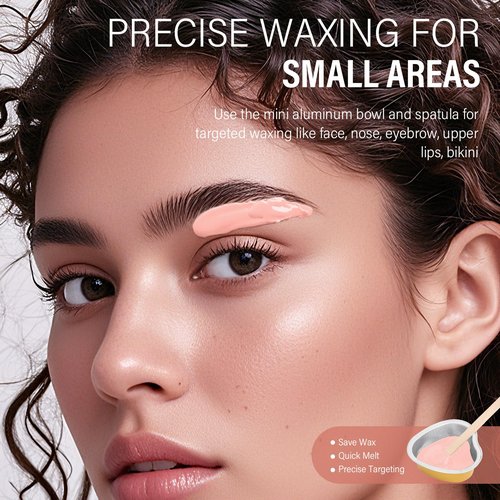 KeShi Waxing Kit, Painless Hair Removal Wax Warmer with 6 Bags Hard WaxBeans for Full Body, Legs, Face, Eyebrows & Bikini— Ideal for Both Women & Men(Blush)