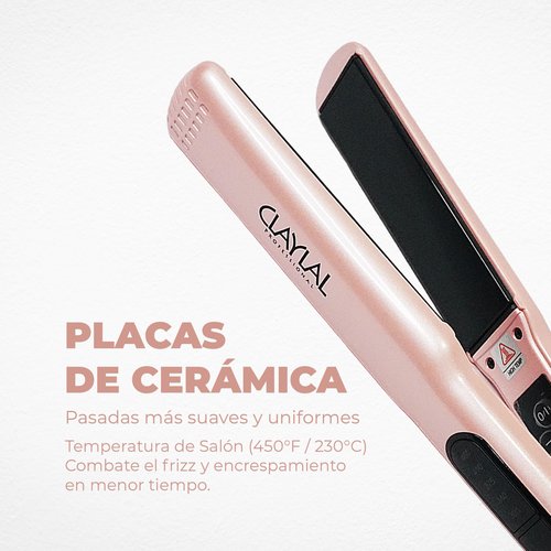Hair Straightener Smooth Claylal Professional Ceramic Coated – 480°F High Heat, 1 1/4" Floating Plates, Keratin & Hair Treatment Sealing, Fast Salon-Quality Results.