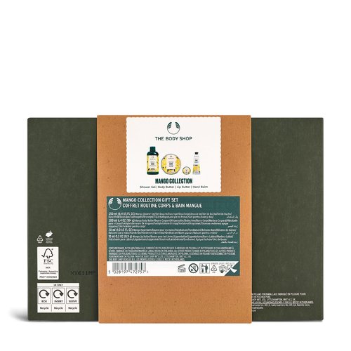 The Body Shop Mango Collection Gift Set - 4 Piece Set, Shower Gel, Body Butter, Lip Butter, Hand Balm, Vegan