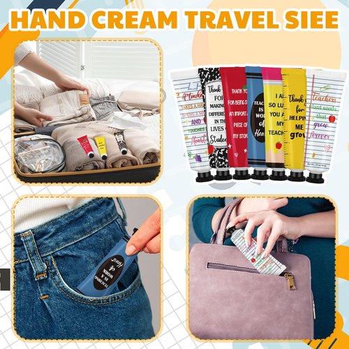 Loopeer 24 Pcs Teacher Appreciation Gifts Bulk Hand Cream Hand Lotion Inspirational Dry Cracked Hands Travel Size Moisturizing Gifts for 2026 Teacher Appreciation Week Graduation