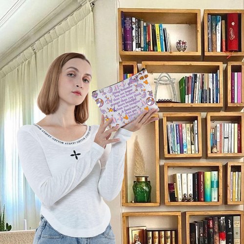 G2TUP Purple Dragon Cosmetic Bag Dragon Purple Fans Gift You Are Braver Stronger Beautiful Than You Know Dragon Zipper Pouch Bag Merchandise Dragon Merch (Remember Dragon MG)
