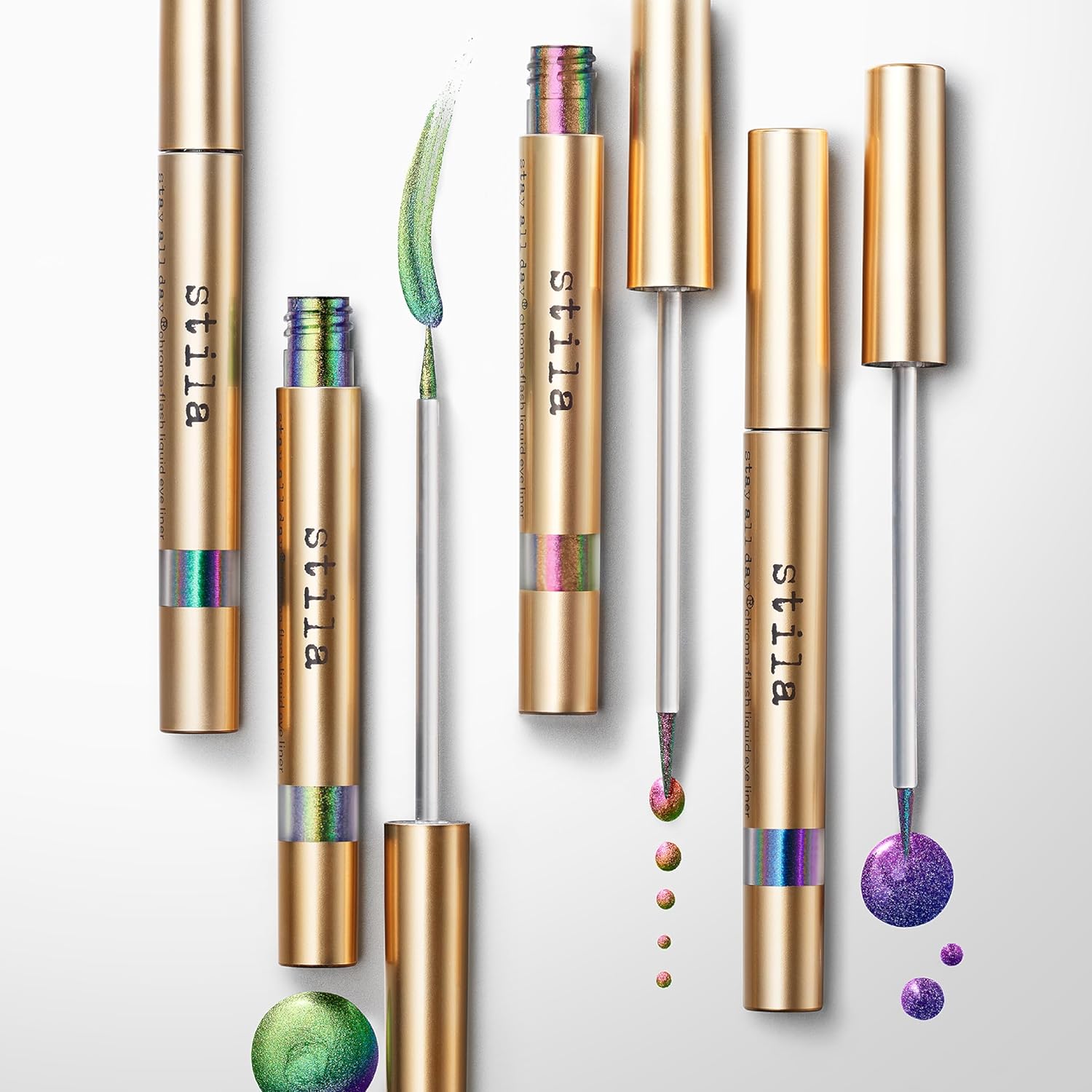 Stila Stay All Day® Chroma-Flash Liquid Eye Liner - Long-Wear Shade-Shifting Metallic | Smudge-Proof, Precision Brush Tip