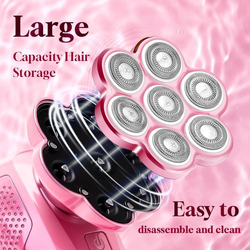 Electric Razors for Women Legs: 120 min Long Time Use Rechargeable Electric Shaver for Women - Waterproof Wet & Dry Hair Remover - Trimmer for Lady Face Public
