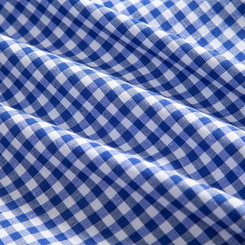 Manwan walk Men's Plaid Button Down Shirts Slim Fit Long Sleeve Casual Business Shirts Dark Blue XL