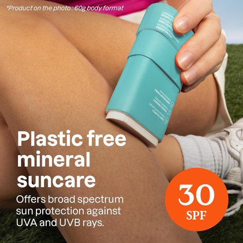 ATTITUDE Mineral Sunscreen Stick - SPF 30, EWG Verified, Plastic-Free, Broad Spectrum UVA/UVB Protection | 2.1 Ounces