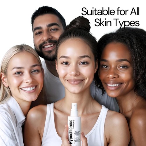 BodyJ4You Hypochlorous Acid Spray for Face Cleaner - HOCL Facial Toner Acne Sensitive Skin - HOCL Molecule Spray Topical Skin Redness Relief Breakouts - Piercing Aftercare Solution Fine Mist - 4 Fl Oz
