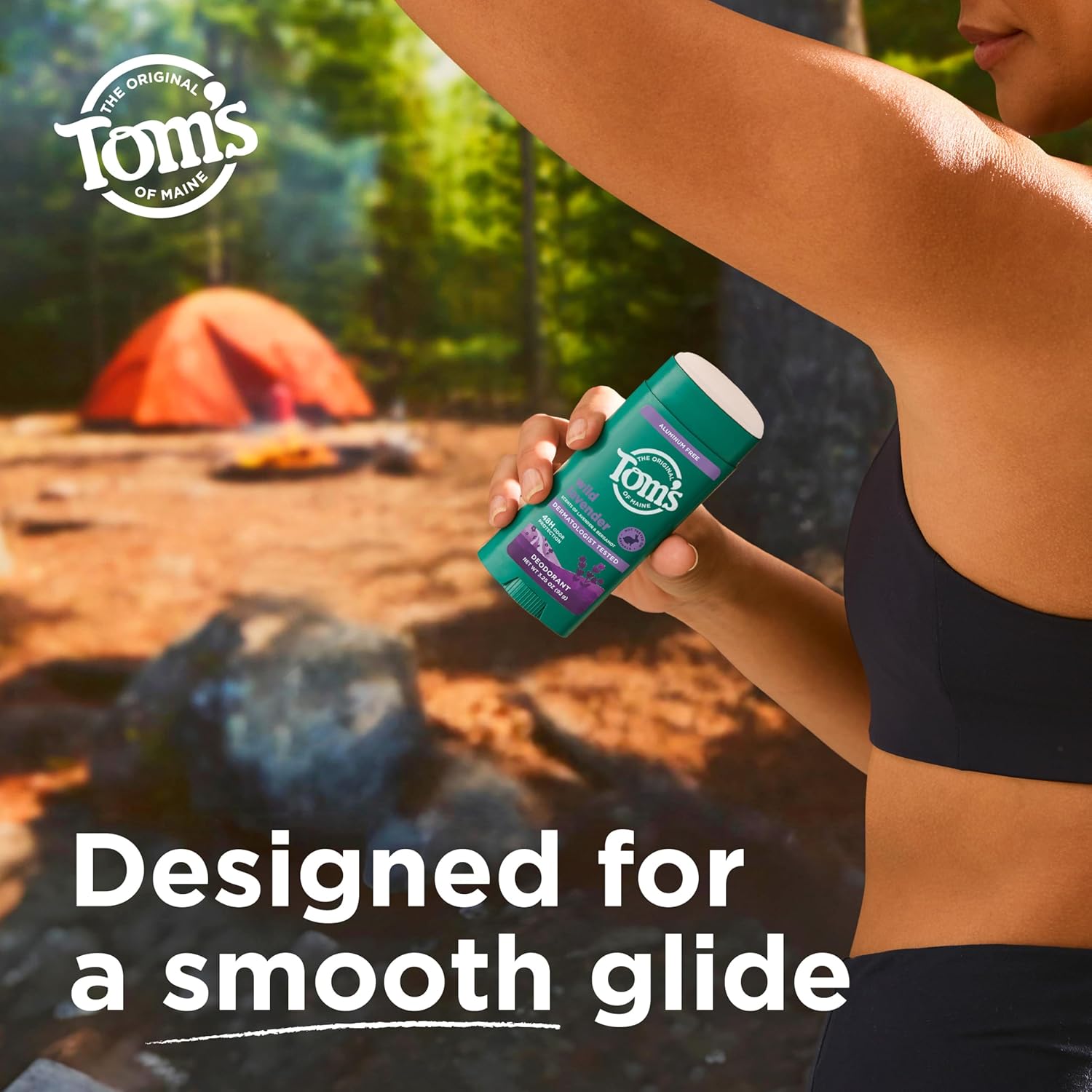 Tom’s of Maine Wild Lavender Natural Deodorant - Aluminum Free, 48-Hour Odor Protection | 3.25 oz (2 Pack)