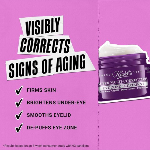 Kiehl's Super Multi-Corrective Eye Cream - Anti-Aging Formula with Bilberry Seed Extract & Collagen Peptide for Firmer, Smoother Skin