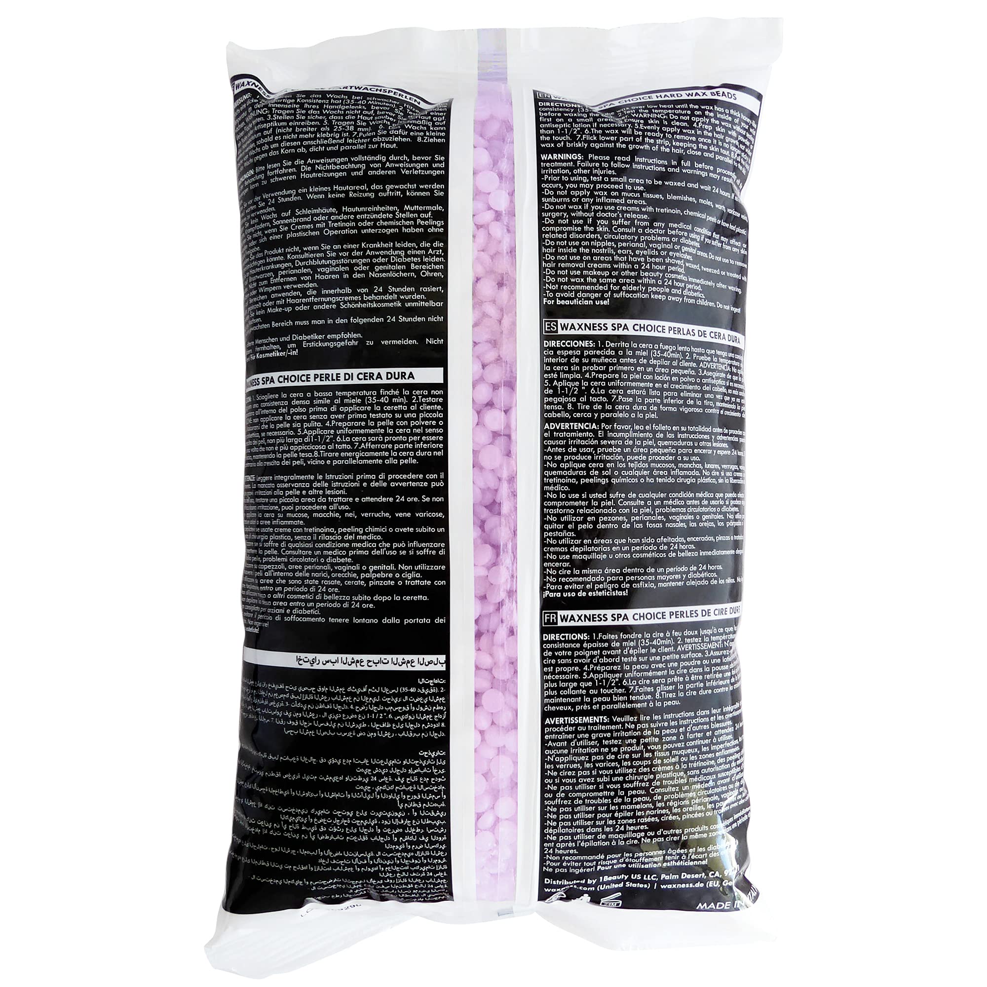 Waxness Spa Choice Purple Jasmine Demi Creamy No Rosin Hard Wax Beads 2.2 lb / 1 kg