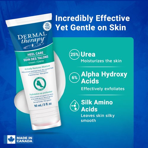 Dermal Therapy Heel Care Cream - Moisturizing Treatment that Repairs and Heals Dry, Rough, Cracked Heels and Feet (3 oz / 90g) - Pack of 2