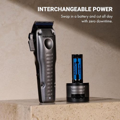 BaBylissPRO FXONE LO-PROFX Cordless Clippers for Men - Interchangeable Battery Design