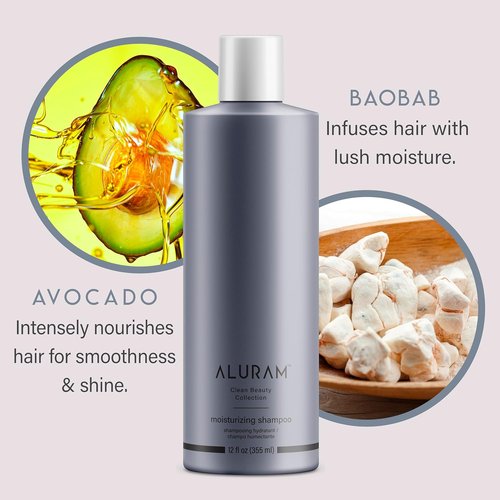 ALURAM Coconut Water Shampoo - Moisturizing Clean Hydration & Shine for Medium to Coarse Hair | 12 Fl Oz