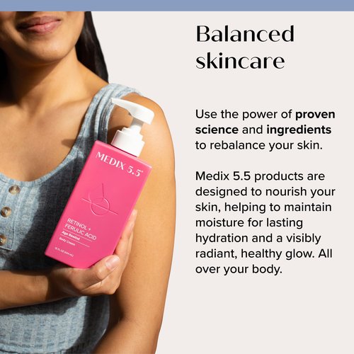 Medix 5.5 Retinol Body Lotion Firming Moisturizer | Crepey Skincare Treatment | Retinol Body Cream | Anti Aging Firming Cream For Women Targets Look Of Crepe Skin, Wrinkles, & Sagging Skin, 2-Pack