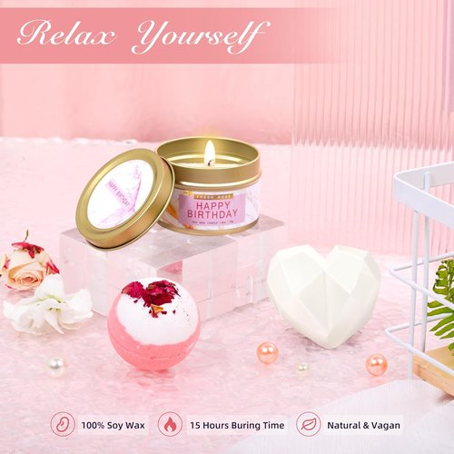 HSOEIXL Spa Birthday Gift Basket - Unique Relaxation Set with Blanket for Women | Perfect Gift for Her, Mom, Sister, and Friends