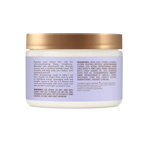 SheaMoisture Baby Deep Conditioner - Manuka Honey & Lavender for Delicate Hair | 12 oz Nighttime Care