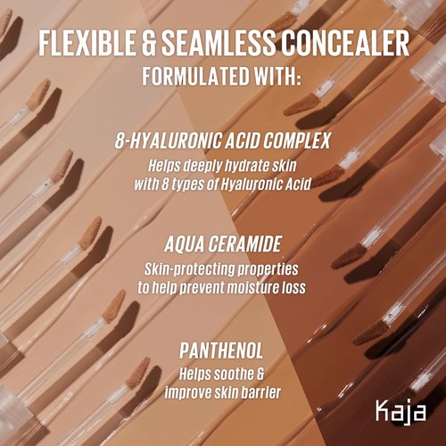 Kaja Liquid Concealer - Buildable, Lightweight Coverage | Color-Correcting, 07 Sweet Toast, 0.21 Oz