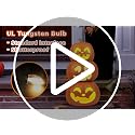 17-Inch Halloween Pumpkin Lantern - 3-Tier Lighted Waterproof Decor with Safety Fuses
