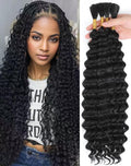 Human Braiding Hair For Boho Braids 110g Curly Boho Hair For Braiding Knotless 12A 100% Unprocessed Brazilian Virgin Hair Extensions Bulk Bohemian 4 Bundles/Pack Natural Color 16Inch