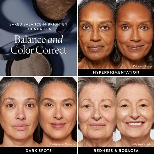 LAURA GELLER NEW YORK Baked Balance-n-Brighten Foundation with Kabuki Brush Makeup Set, Light