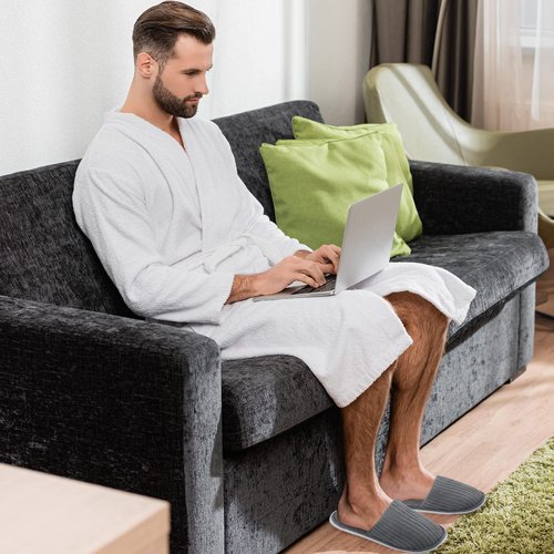 Elcoho 12 Pairs Closed Toe Spa Slippers Reusable Slippers Coral Fleece Washable Disposable Home Slippers for Women Men Guests Hotels House Slippers Housewarming Indoors Bathroom Party Traveling, Grey