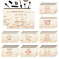 24 Pcs Christian Floral Makeup Bags Bulk for Women Bible Verse Cosmetic Bags with Zipper Inspirational Wildflower Canvas Travel Pouch Christian Gifts for Motivational Cosmetics Organizer Supplies