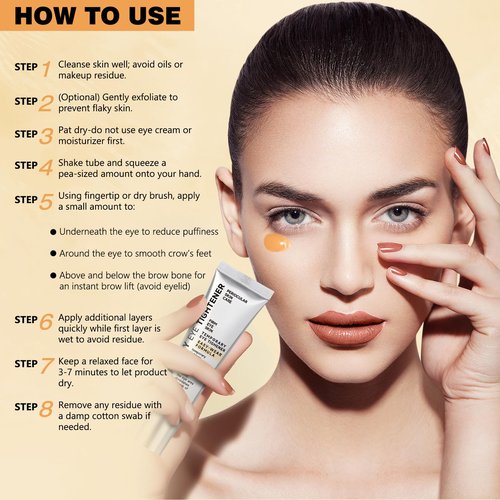 KTRolster eye tightener,instant eye tightener cream instant face lift cream, Easy-Wear Formula, Ultimate Lift & Smooth Finish, With Brush