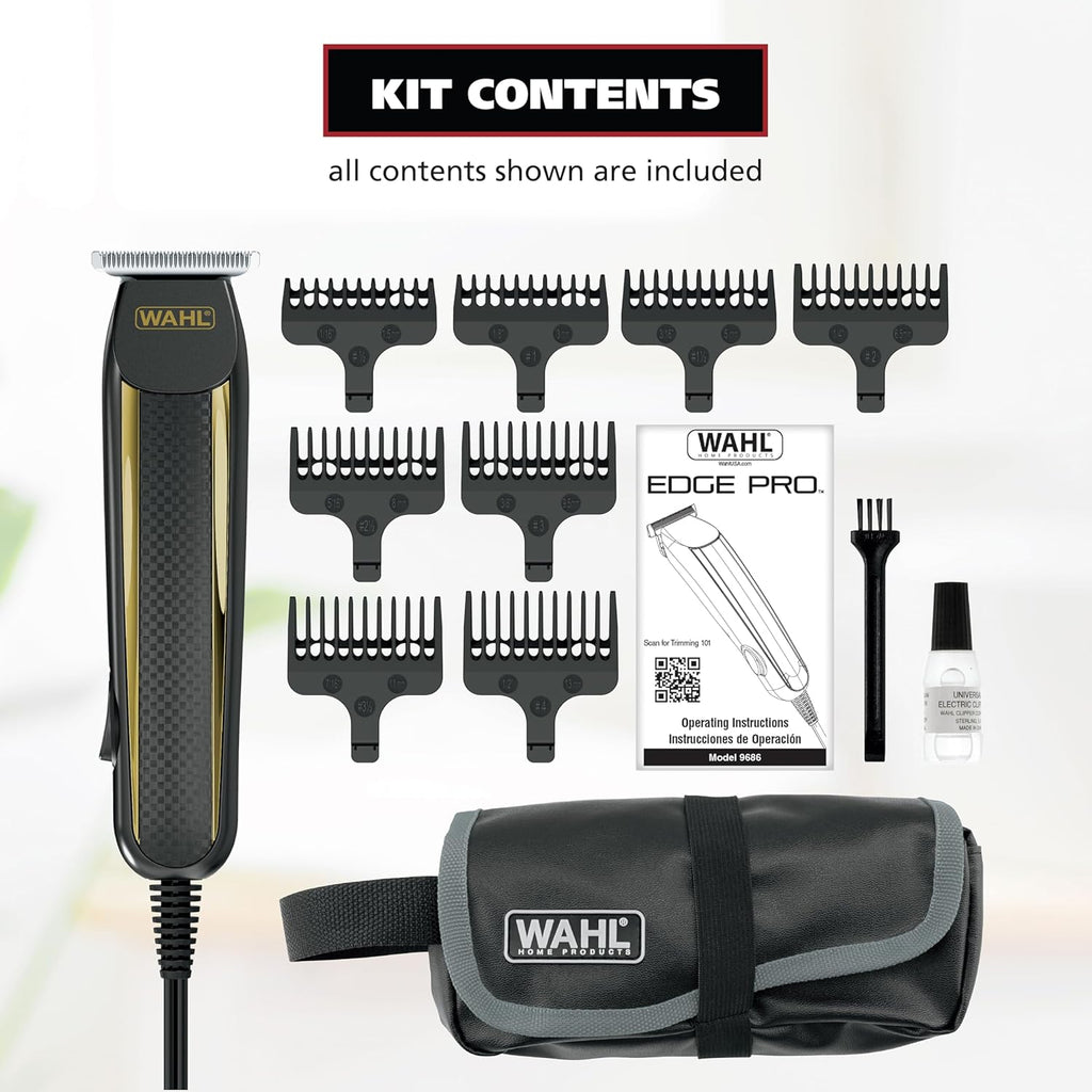 Wahl Edge Pro Beard Trimmer - Bump-Free Corded Grooming Kit for Men | Perfect for Edging Beards & Mustaches - Model 9686-300