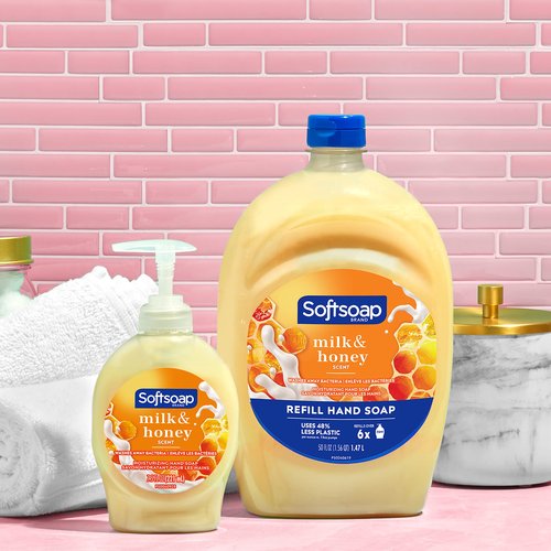 Softsoap Liquid Hand Soap Fresh Breeze (7.5 Fl Oz, Pack of 6) Moisturizing Liquid Hand Soap, Milk and Honey (7.5 Fl Oz, Pack of 6)