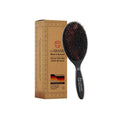 SHASH 100% First Cut Boar Bristle Hair Brush, Suitable For FINE TO THIN HAIR TYPES ONLY - Naturally Conditions Hair, Improves Texture, Exfoliates, Stimulates, Made in Germany (Black, Large)