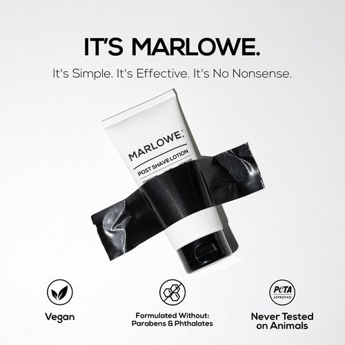 MARLOWE. No. 144 Post Shave Lotion 6 oz, Conditioning Aftershave with Green Tea, Deep Sea Algae, Willow Bark & Passion Flower Extract, Hydrates, Calms & Nourishes Skin, Aloe Citron Scent
