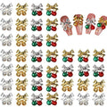40Pcs Christmas Bell Nail Charms Gold Silver Bell Xmas Nail Charms for Acrylic Nails Red Green Alloy Bell Nail Gems and Charms Nail Jewelry for Women DIY Manicure Accessories