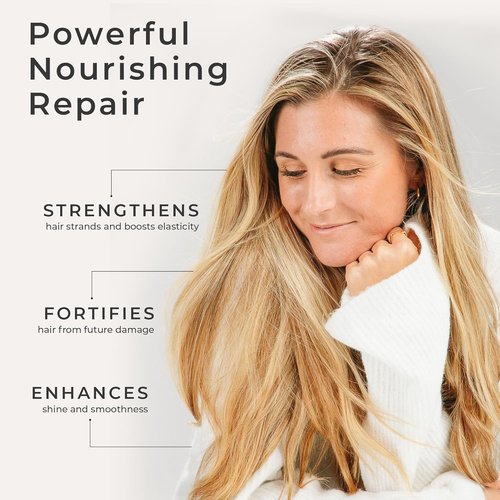 CIBU Repair Strengthening Mask - Hydrating Keratin & Almond Formula for Damaged Hair - 12oz