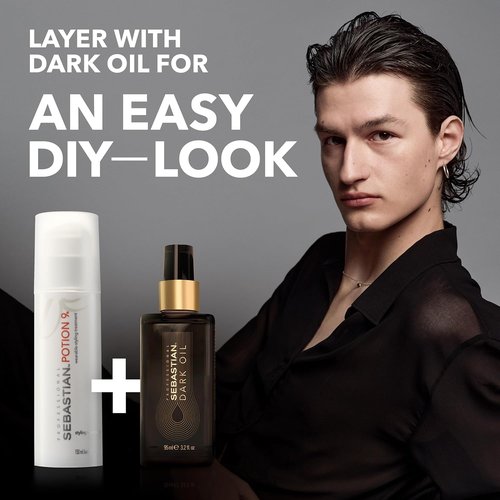 Sebastian Professional Potion 9 Leave-In Conditioner & Dark Oil Styling Set - Nourishing Hair Care, 5.1 oz + 3.2 oz